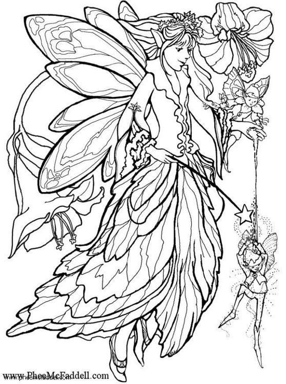 558x750 Coloring Page Elf With Magic Wand Lineart Fairyies