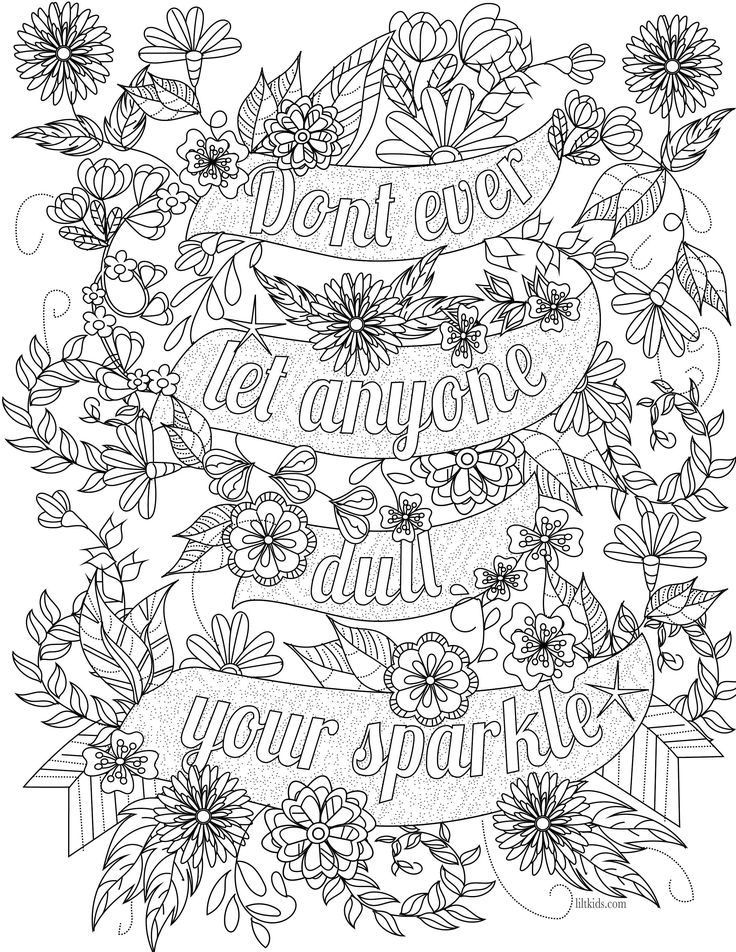 Motivational Coloring Pages