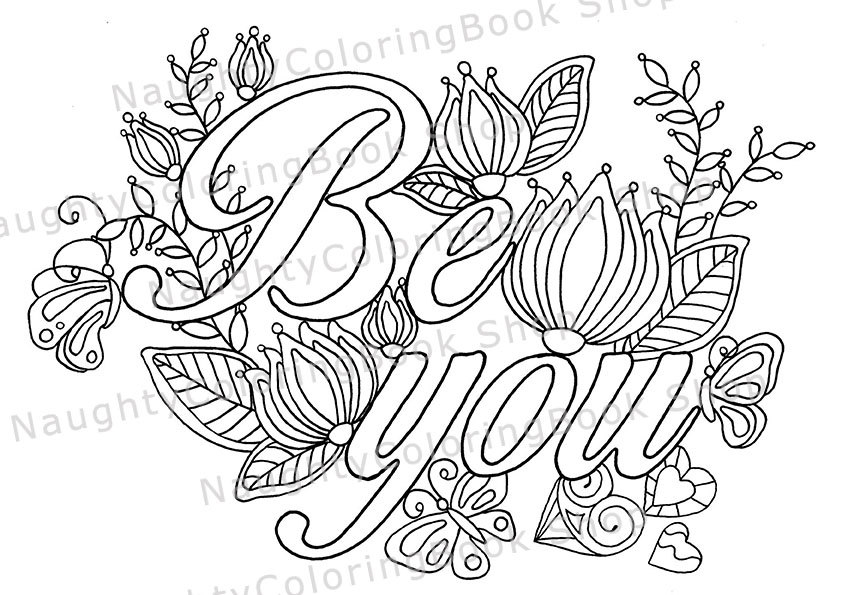 842x595 Motivational Coloring Pages Custom Be You Coloring Page Law