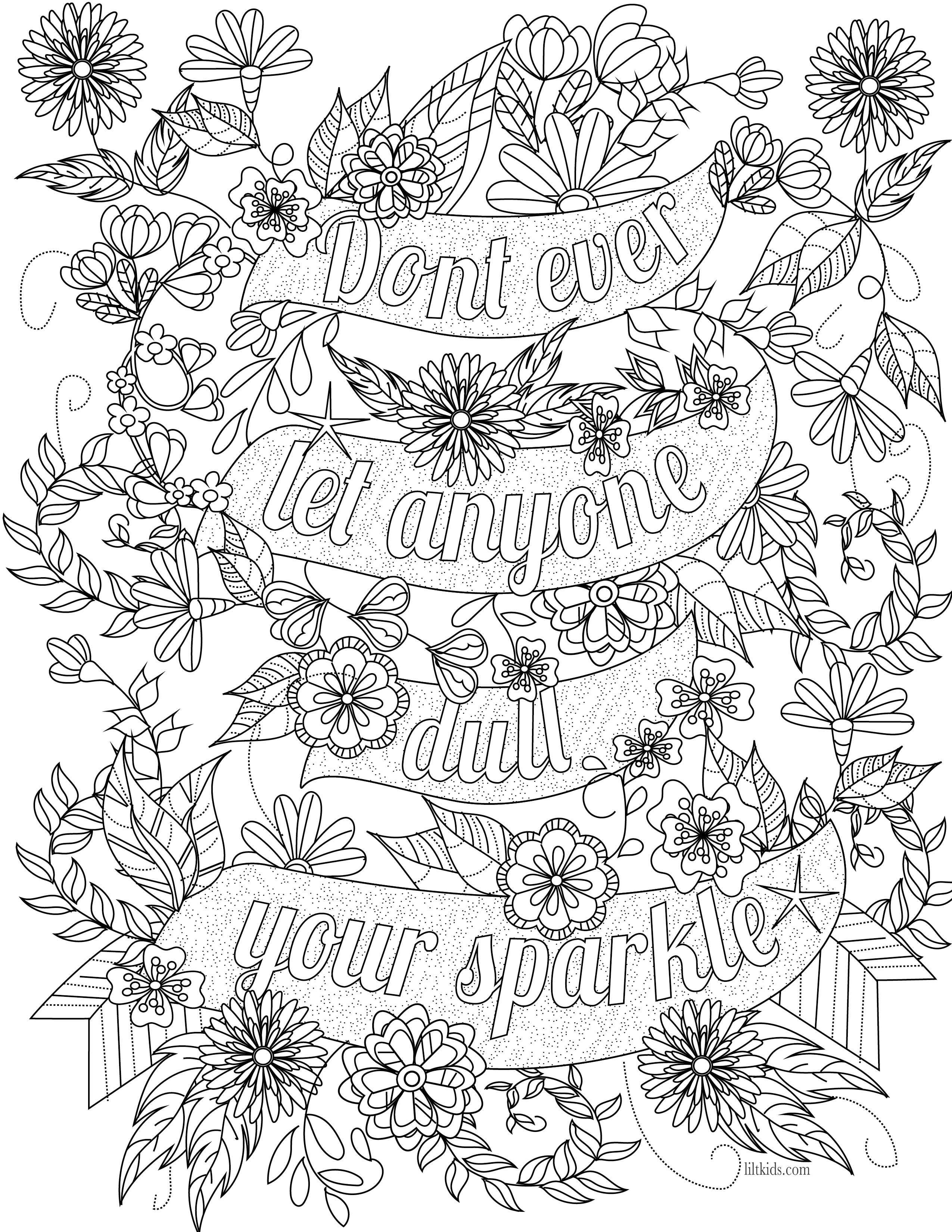 2550x3300 Motivational Coloring Pages