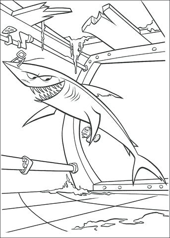 Motor Boat Colouring Pages Kids Coloring Shark In A Boat Coloring 343x480 Motor Boat Colouring Pages Kids Coloring Shark In A Boat Coloring