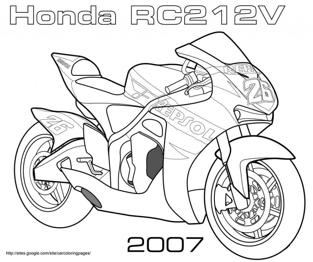 1024x860 Gp Honda Rc2 12v Coloring Page