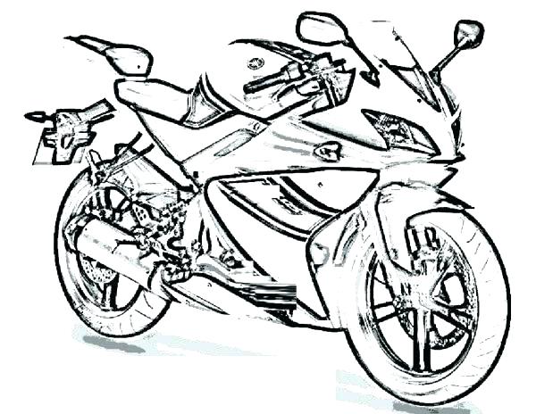 600x464 Free Printable Motorcycle Coloring Pages