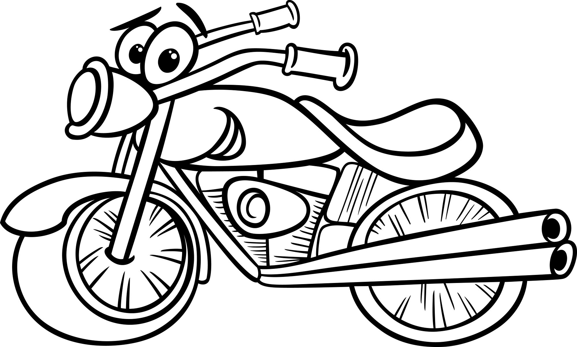 Motor Cycle Coloring Page Wagashiya 2000x1203 Motor Cycle Coloring Page Wagashiya