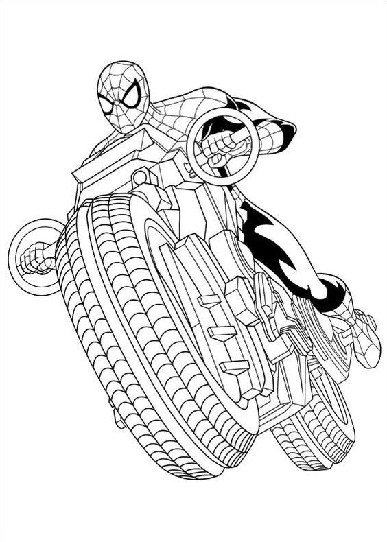 Spiderman Motorcycle Free Coloring Page Kids, Movies, Spiderman 564x790 Spiderman Motorcycle Free Coloring Page Kids, Movies, Spiderman