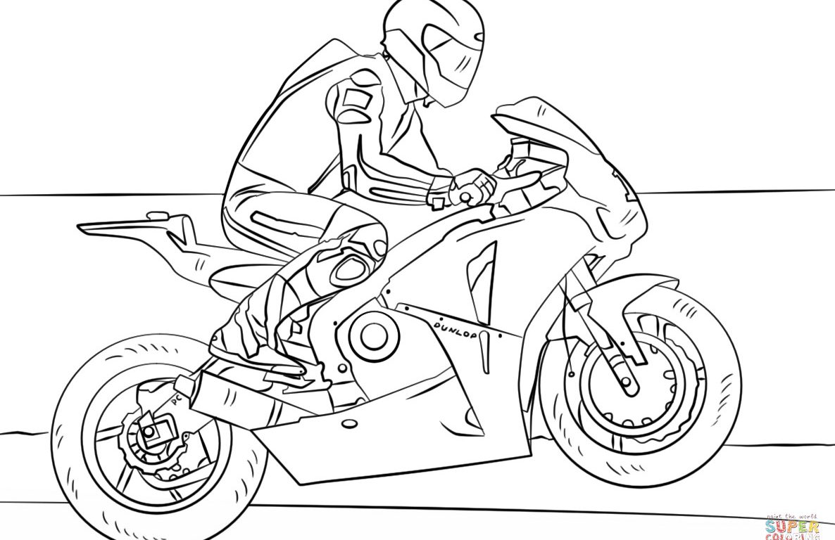 1186x768 Free Printable Motorcycle Coloring Pages For Kids Amazing Adult