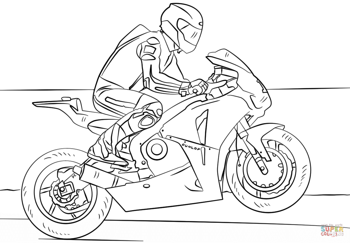 Motorcycle Coloring Pages Harley Davidson