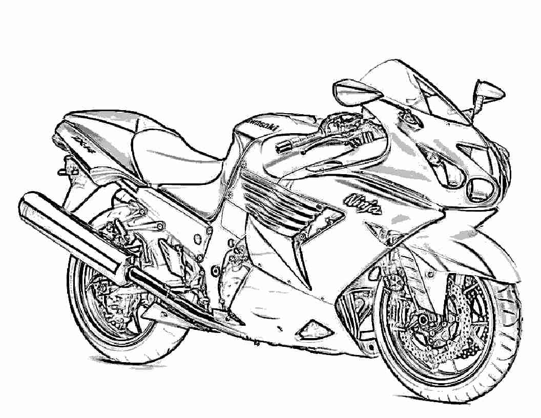 Motorcycle Coloring Pages To Print Free Printable With Bike Color 1056x816 Motorcycle Coloring Pages To Print Free Printable With Bike Color