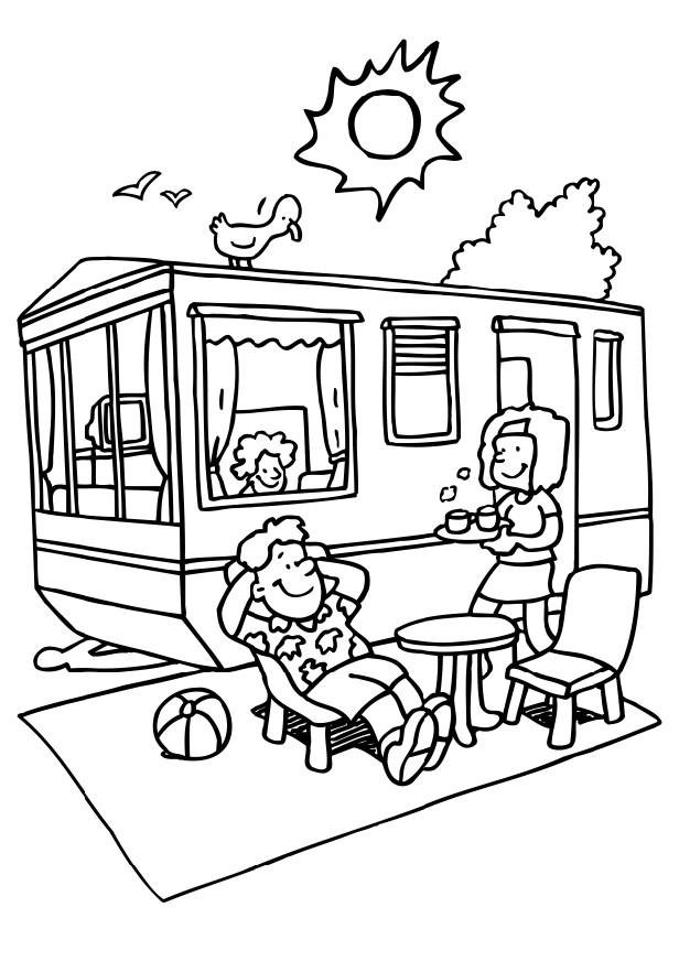 Camper Coloring Page 616x872 Camper Coloring Page