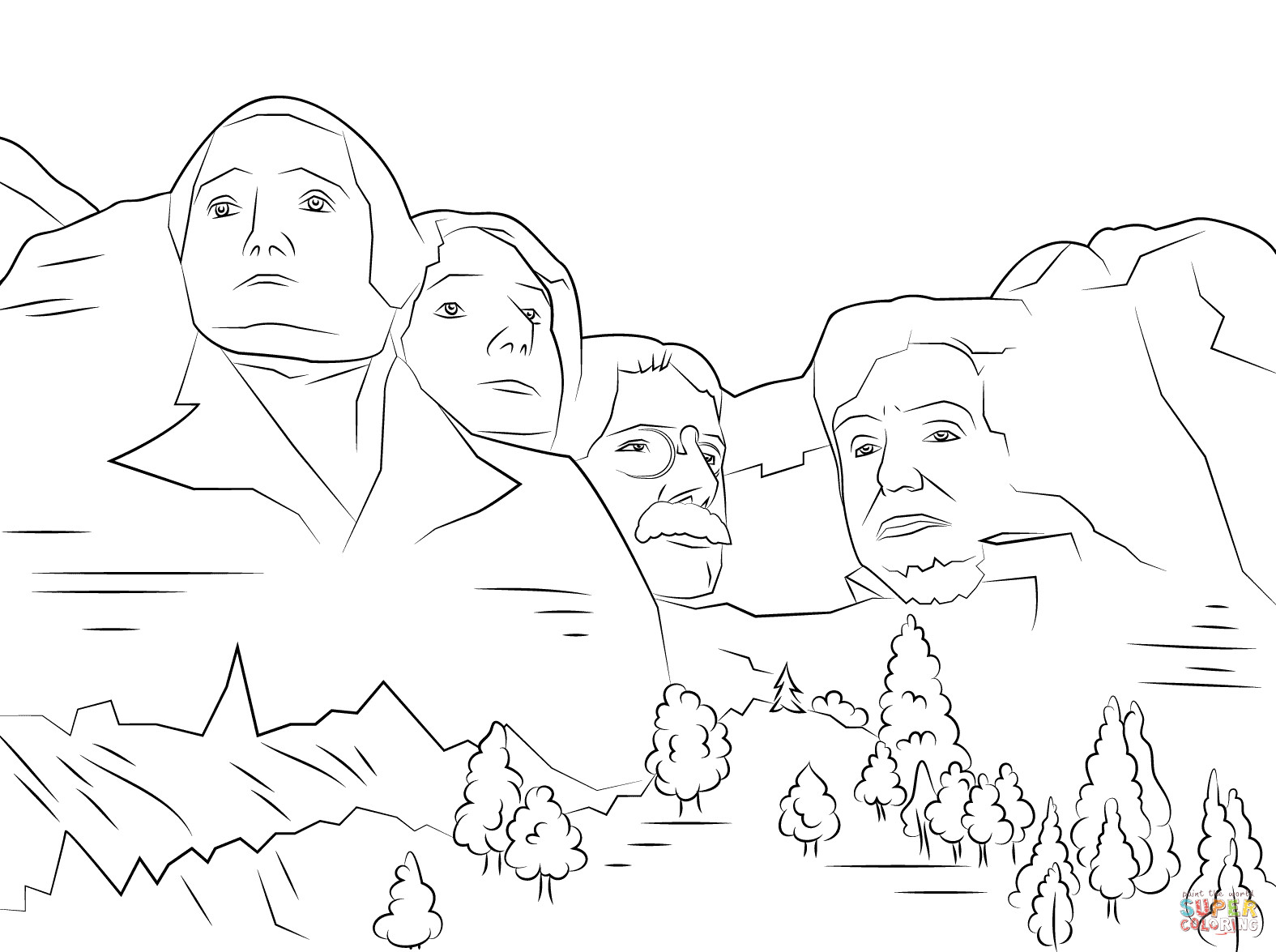 Mount Rushmore Coloring Page Thatswhatsup 1575x1175 Mount Rushmore Coloring Page Thatswhatsup