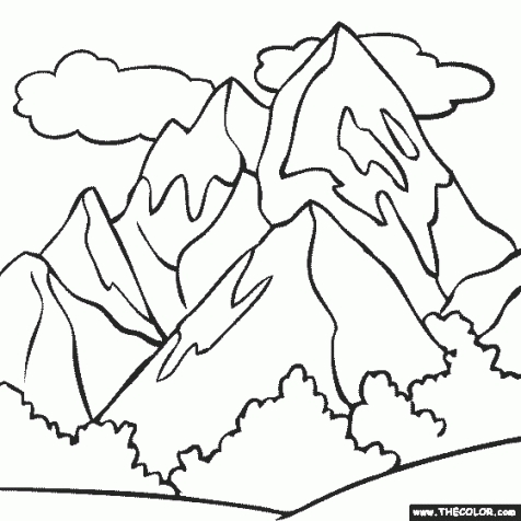 476x476 Mountain Coloring Pictures Amazing Mountain Coloring Page 26
