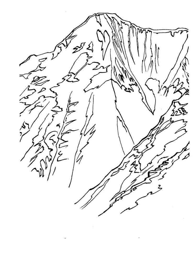 750x1000 Mountains Coloring Pages. Download And Print Mountains Coloring Pages
