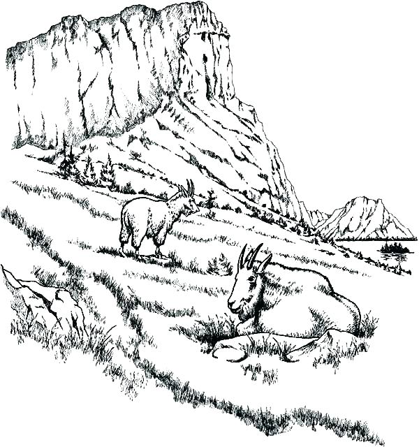 Mountain Coloring Pages 600x640 Mountain Coloring Pages