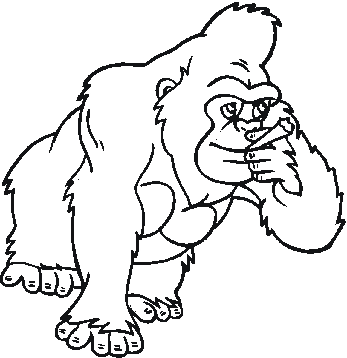 1161x1200 Unique Funny Gorilla Coloring Pages Design Free Coloring Pages