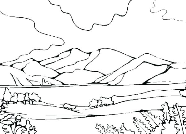 Mountain Coloring Pages Coloring Pages Of Mountains Coloring Pages 600x432 Mountain Coloring Pages Coloring Pages Of Mountains Coloring Pages