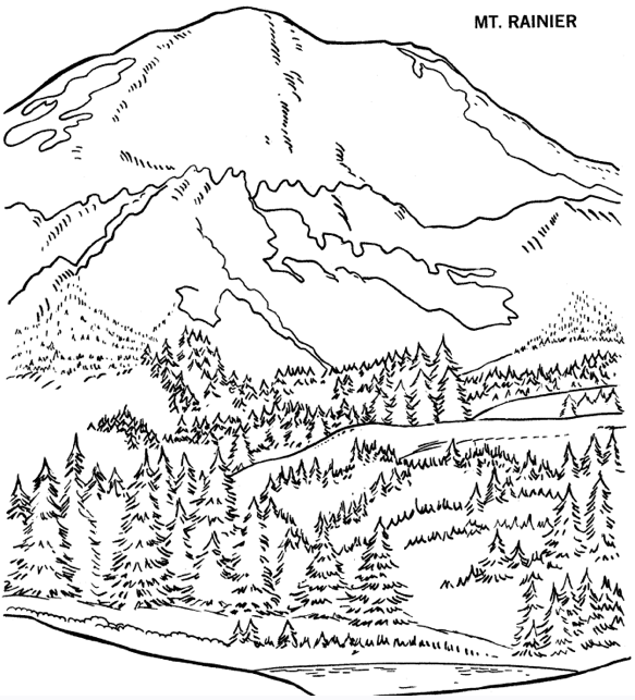 Mountain Coloring Pages Print 583x643 Mountain Coloring Pages Print