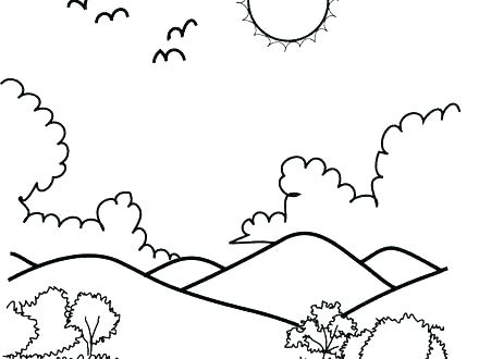 440x330 Mountain Coloring Mountain Animals Coloring Pages