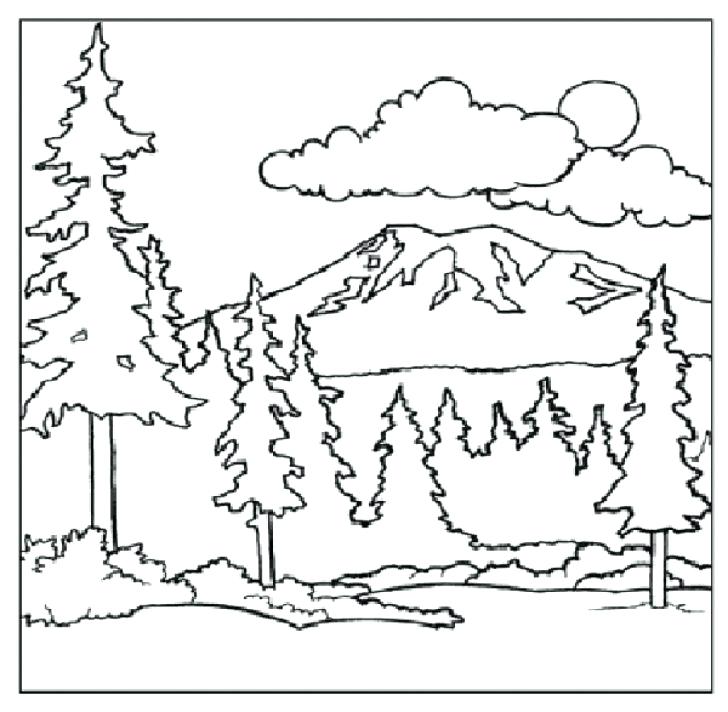 728x712 Mountain Coloring Pages Mountain Top Coloring Page Mountain