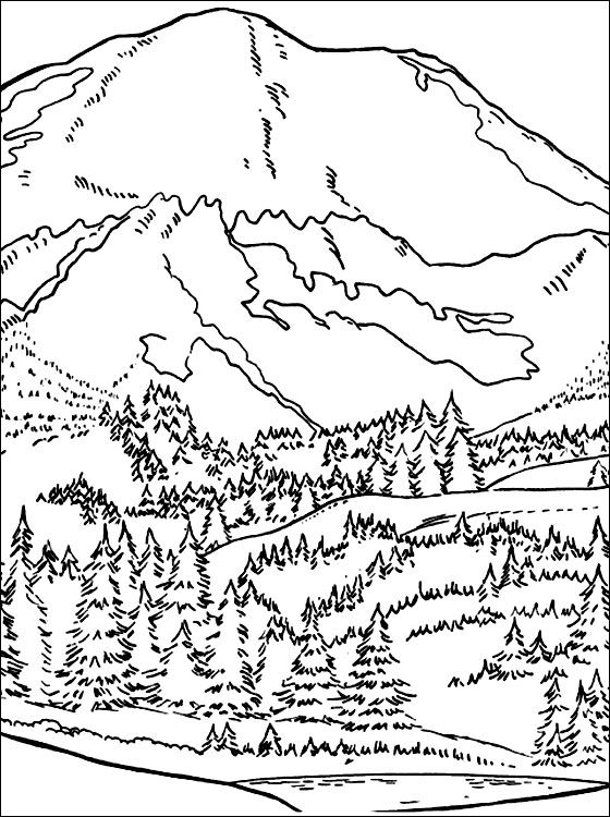 560x750 Mountain Coloring Page Coloring Pages Adult Coloring Book