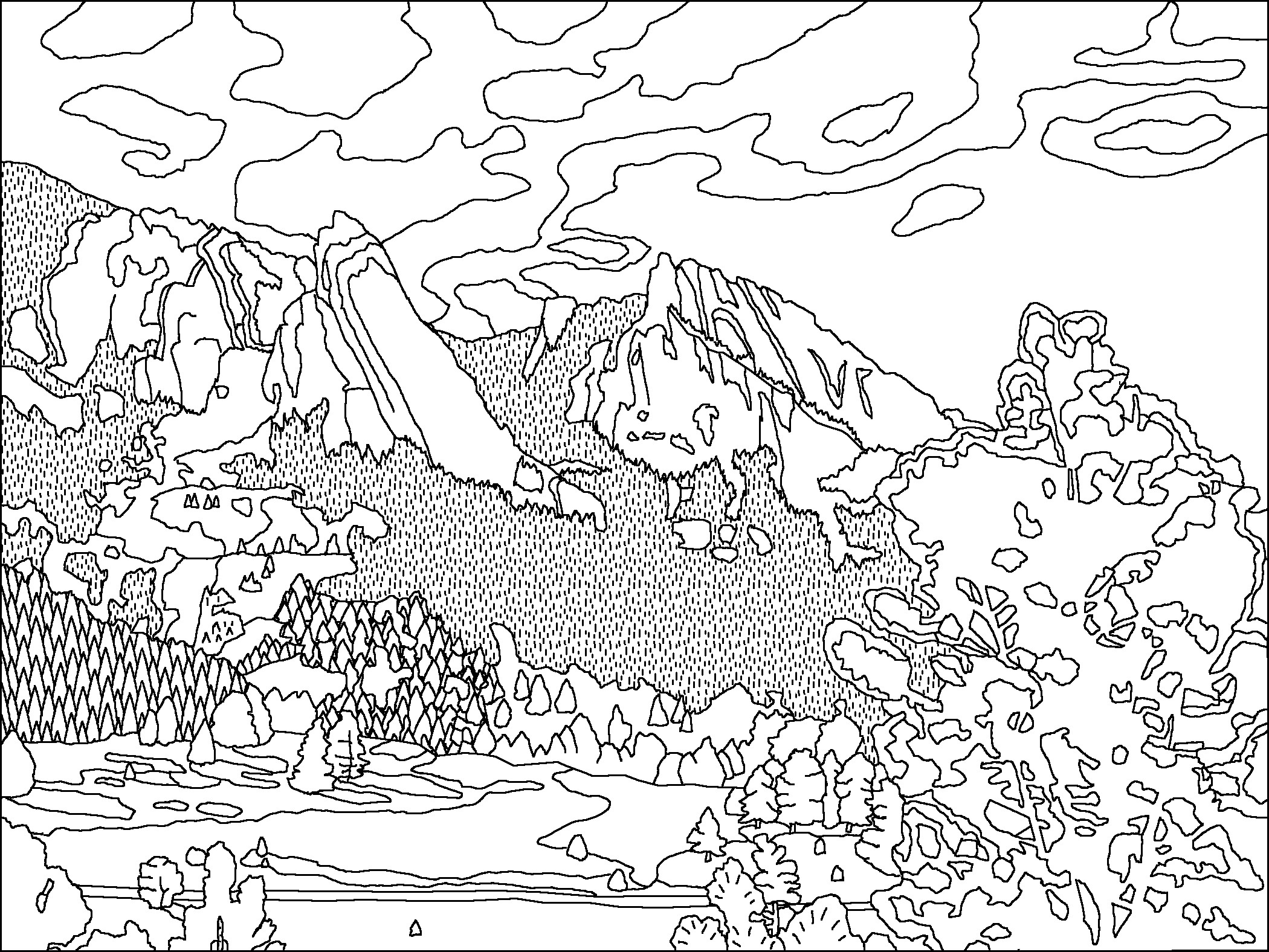 2100x1576 Obsession Smoky Mountain Coloring Pages Range