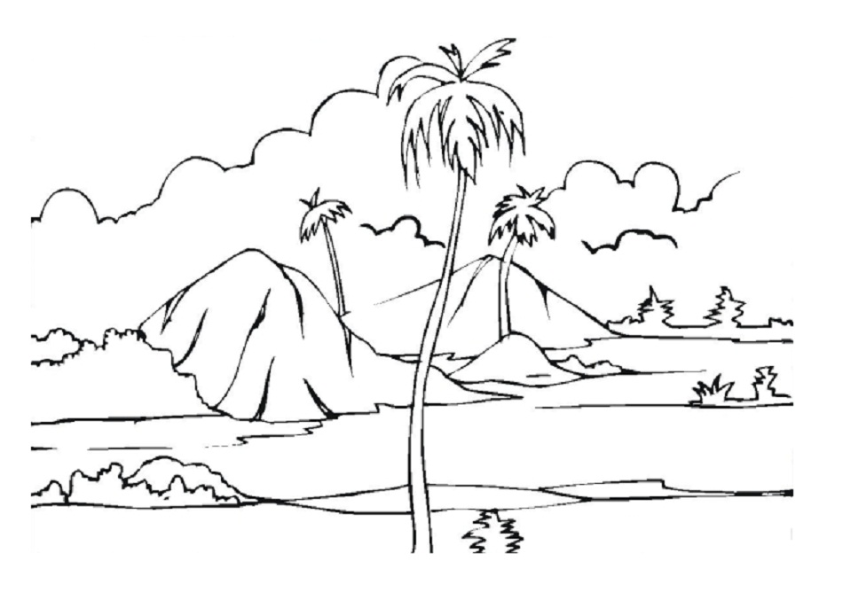Printable Scenery Coloring Pages Island Coloring Pages Print 950x686 Printable Scenery Coloring Pages Island Coloring Pages Print