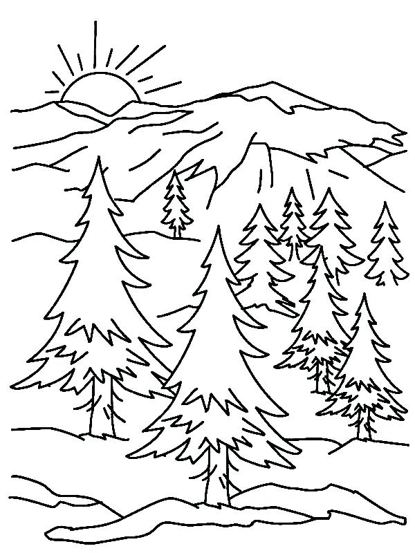 Coloring Pages Of Mountains Landscape Color Pages Mountain 600x800 Coloring Pages Of Mountains Landscape Color Pages Mountain