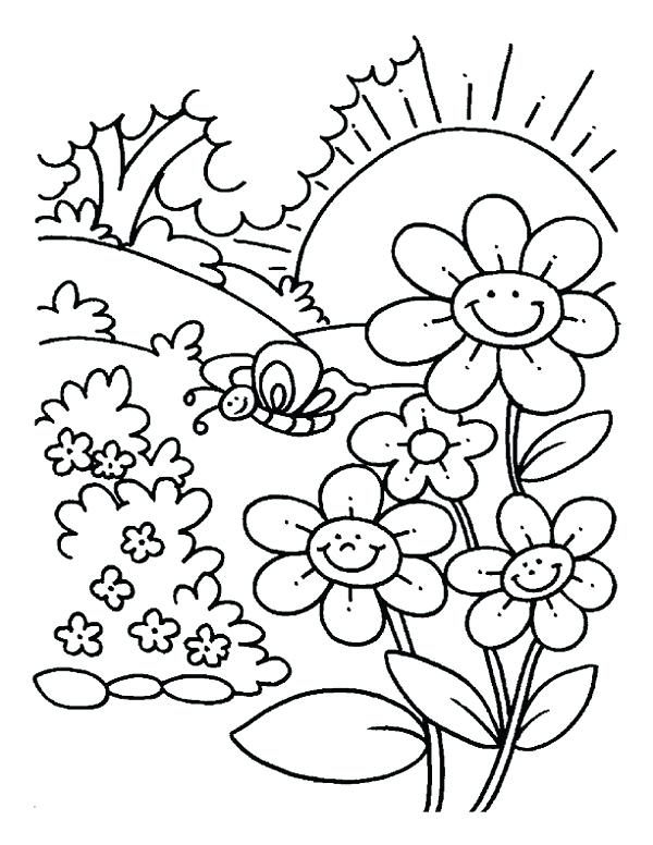 Fall Scenery Coloring Pages 600x776 Fall Scenery Coloring Pages