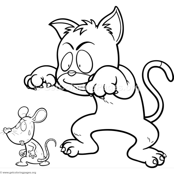 700x700 Cat And Mouse Coloring Pages