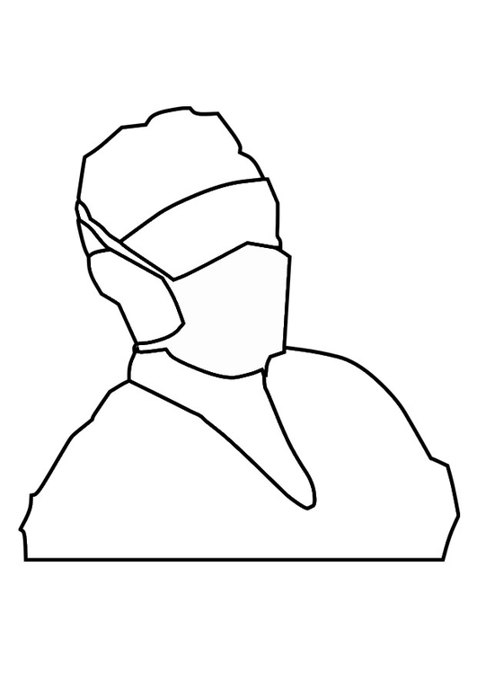 531x750 Coloring Page Mouth Mask