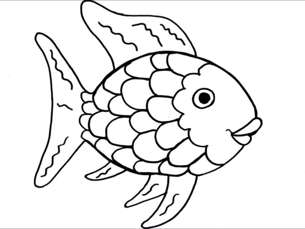 1024x768 Fish Coloring Pages Pdf Big Mouth Cartoon Page Sheet For Coloring