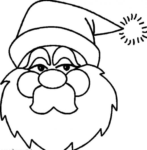 518x527 A Head Of Santa Claus With Thick Moustache Covering His Mouth