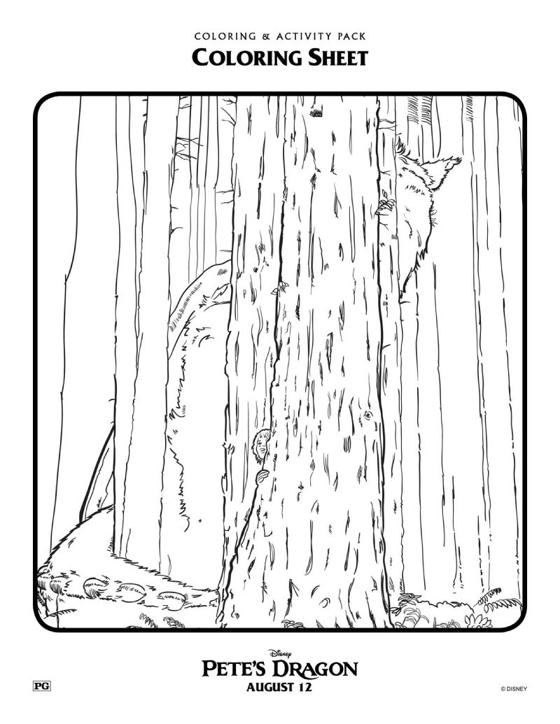 800x1035 Free Pete's Dragon Coloring Page Disney Pete's Dragon Coloring