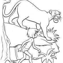 220x220 Bagheera Talks To Mowgli Coloring Pages