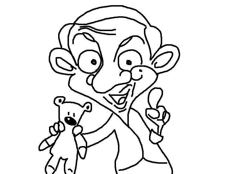 Mr Bean Coloring Pages 800x610 Mr Bean Coloring Pages