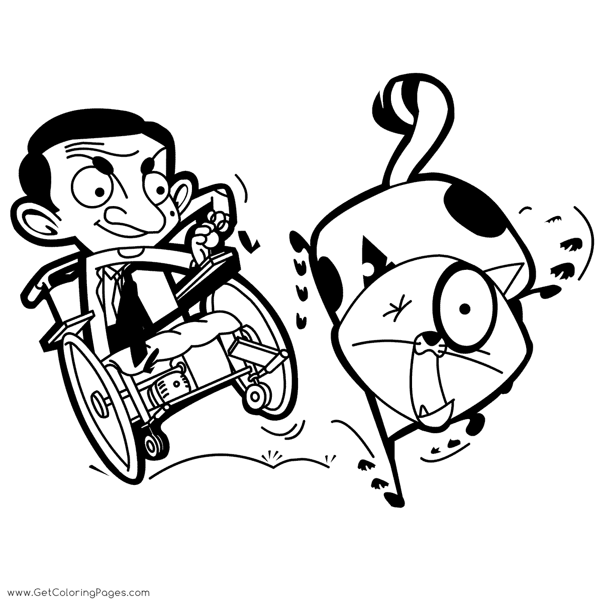 Mr Bean And Cat Scrapper Coloring Pages 1200x1200 Mr Bean And Cat Scrapper Coloring Pages