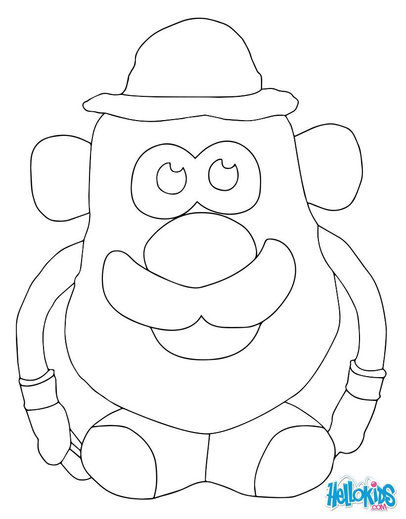 Mr Potato Head Coloring Page Free Printable Mrs Pages Cartoons 821x1050 Mr Potato Head Coloring Page Free Printable Mrs Pages Cartoons
