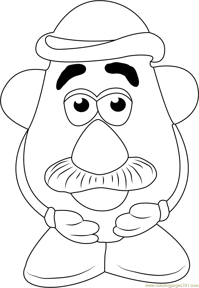 Mr Potato Head Coloring Page Freecolorngpages Co Inside 800x1157 Mr Potato Head Coloring Page Freecolorngpages Co Inside