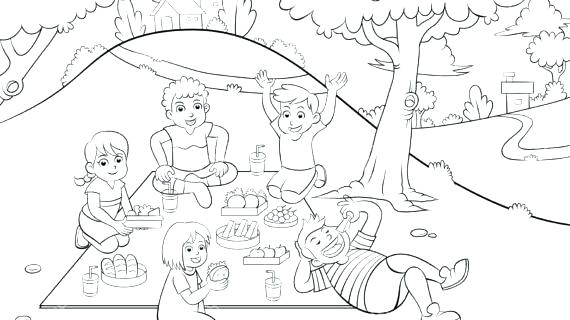 570x320 Mrs Potts And Chip Coloring Pages Belle The Beast On Picnic Page