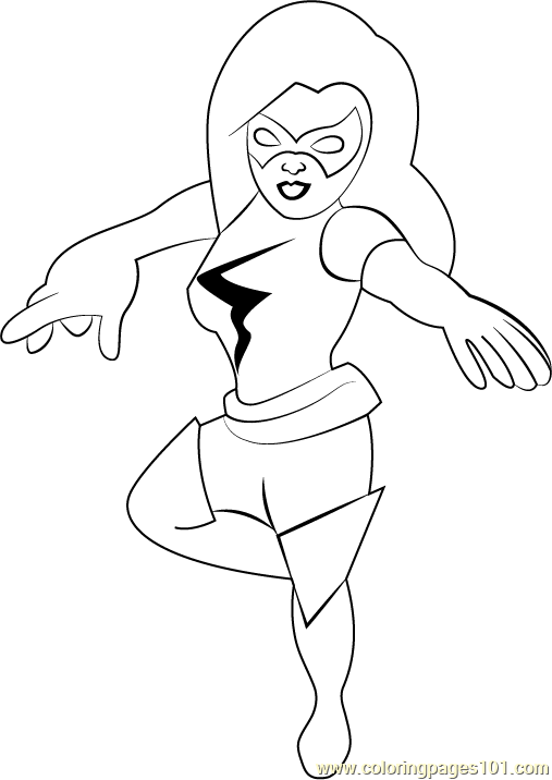 507x716 Ms. Marvel Coloring Page