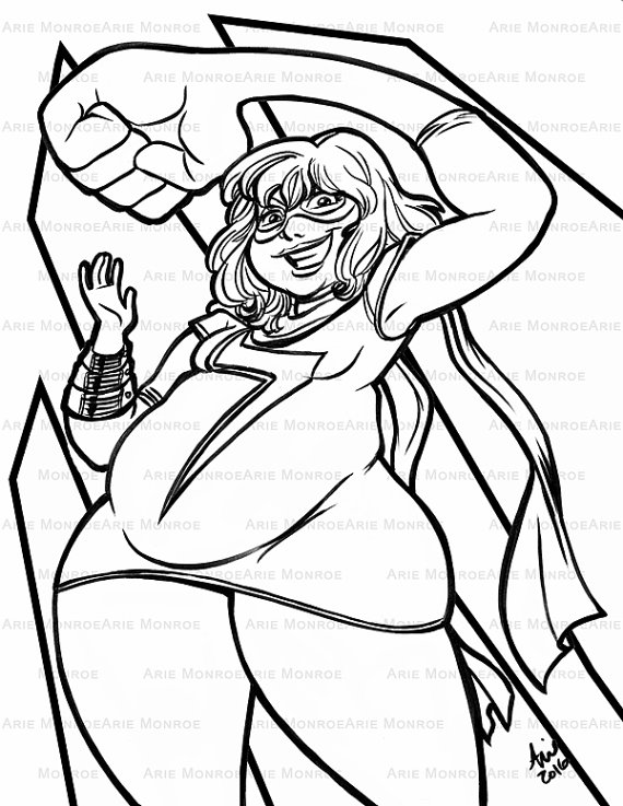 570x737 Printable Adult Coloring Page Print Sheet Plus Size Pinup