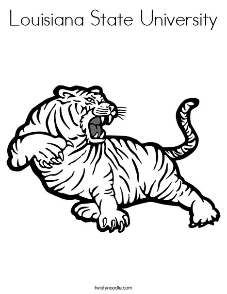468x605 Louisiana State University Coloring Page