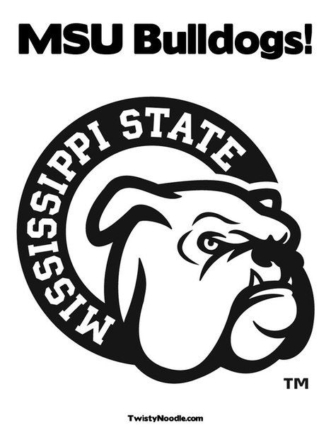 468x605 Customizable Mississippi State Bulldog Coloring Page. Have To Have