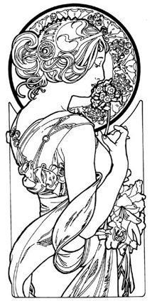 214x424 Alphonse Mucha Coloring Pages Ltbgtalphonse Mucha Coloring Booklt
