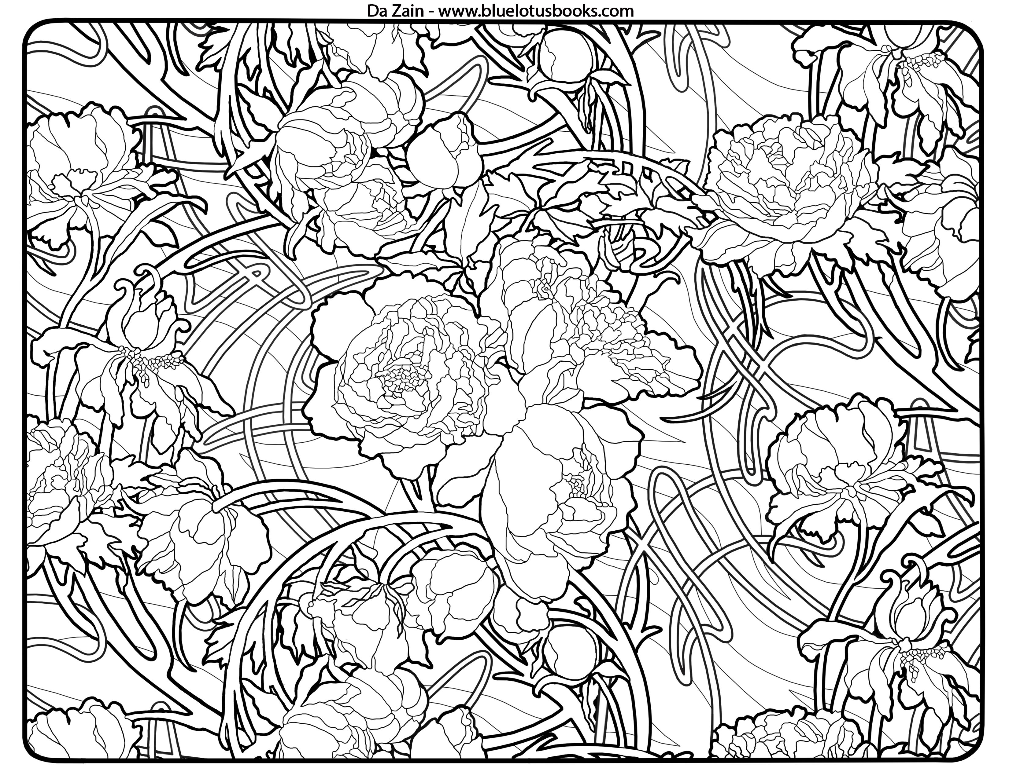 3300x2550 Art Nouveau Coloring Pages Alfons Mucha Ltbgtart Nouveaultgt Free