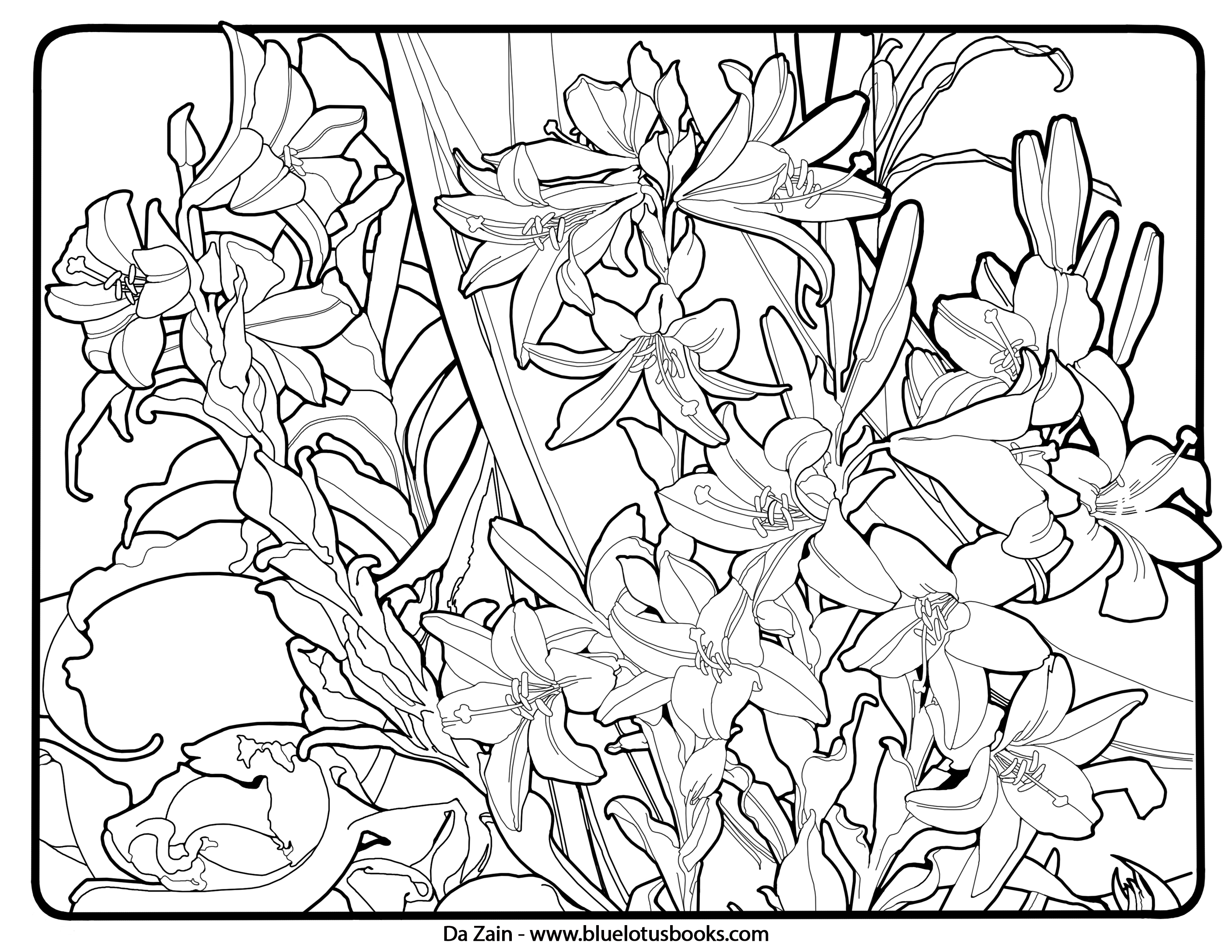 3300x2550 Alfons Mucha Art Nouveau Free Adult Coloring Pages Adult