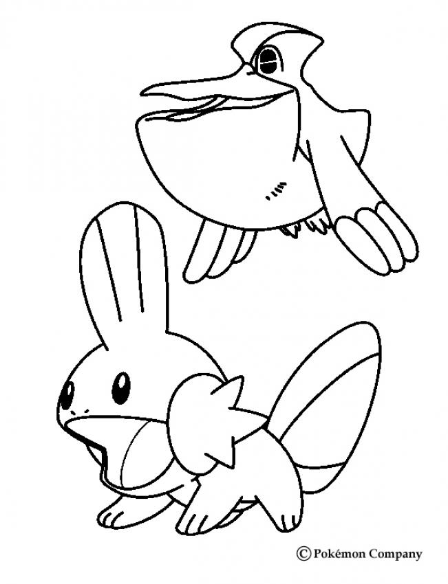 651x850 Mudkip And Pelipper Coloring Pages
