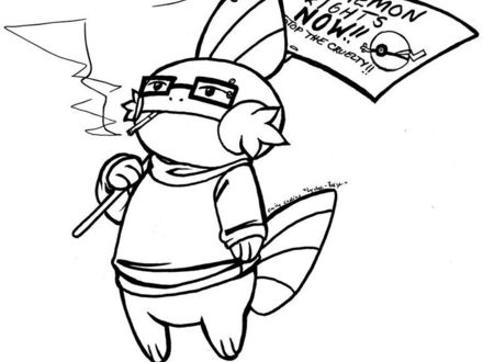 440x330 Husky Mudkip Free Colouring Pages, Mudkip Coloring Pages