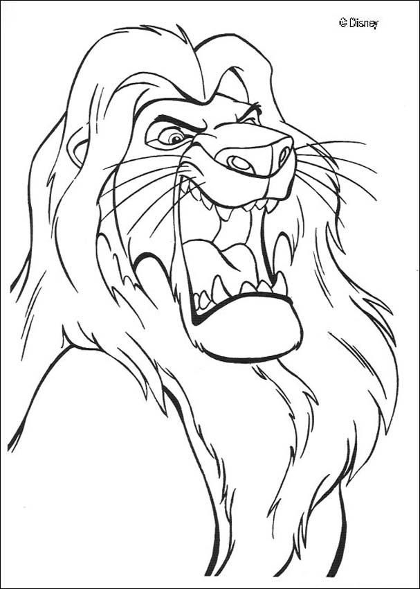 Mufasa Roars Coloring Page Coloring Disney 607x850 Mufasa Roars Coloring Page Coloring Disney