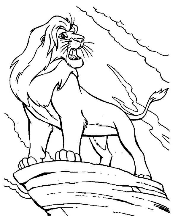 Mufasa Is Angry The Lion King Coloring Page 600x726 Mufasa Is Angry The Lion King Coloring Page