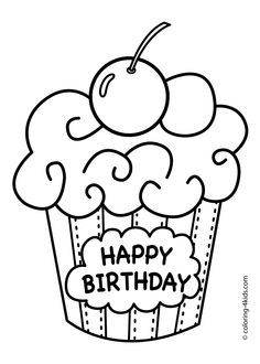 236x330 Cake Happy Birthday Party Coloring Pages Celebration Coloring